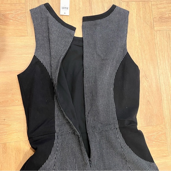 NWT Gap Women's Black White Tweed Sleeveless Dress Size 4 Cotton - Picture 3 of 9